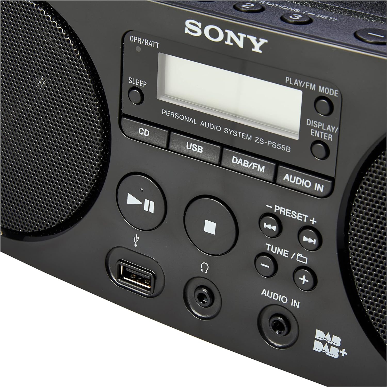 Sony ZS-PS55B CD Boombox with DAB and FM Radio – Black – Basil Knipe  Electrics