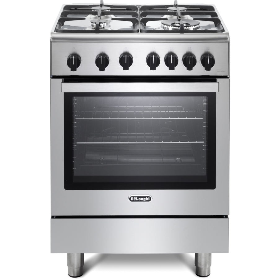 De'Longhi DSC 626G-1 60cm Single Cavity Gas Cooker - Stainless Steel