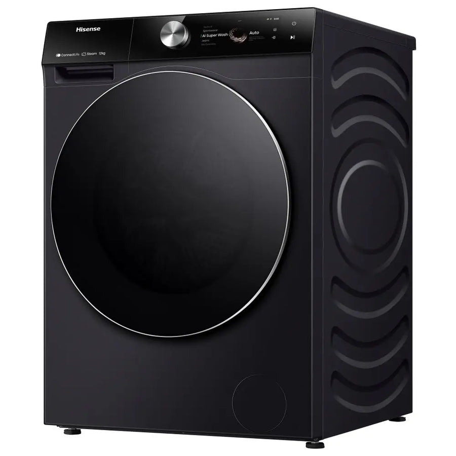 Hisense WF7S1247BB Auto Dosing 12kg 1400 Spin Washing Machine - Black