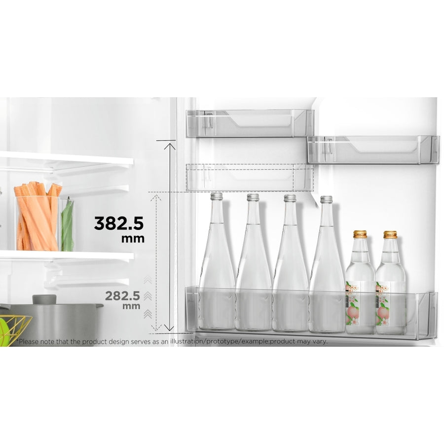 TCL RF318BSE0UK 60cm Total No Frost Fridge Freezer - Quartz Grey